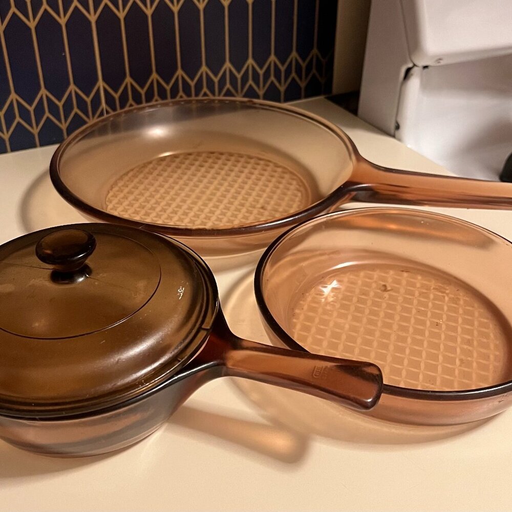 Visions Corningware Amber set of 3